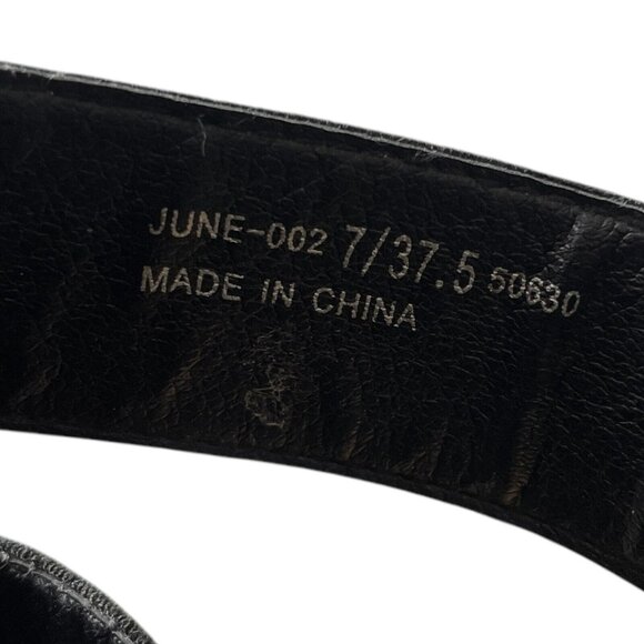 Dirty Laundry Chunky Platform Sandal Womens Sz 7 Y2K 2000s Black Slip-On Strappy - Picture 4 of 12